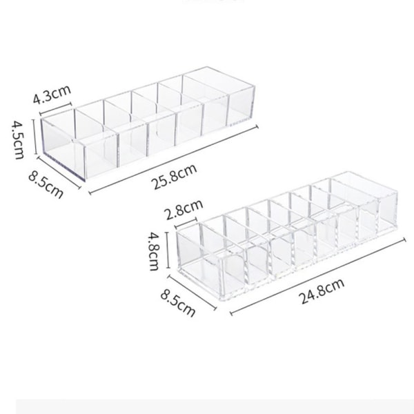 Kosmetikk Oppbevaringsboks Smykkeholder 6 GRID 6 GRID 6 grid