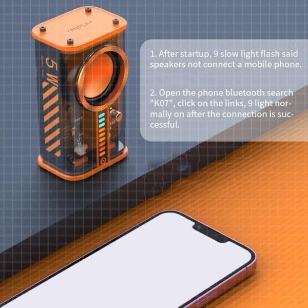 Bluetooth kaiutin Kannettavat kaiuttimet ORANSSI orange