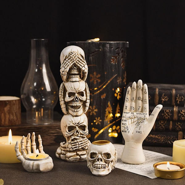 Halloween Skeleton Decor kynttilänjalka C C C