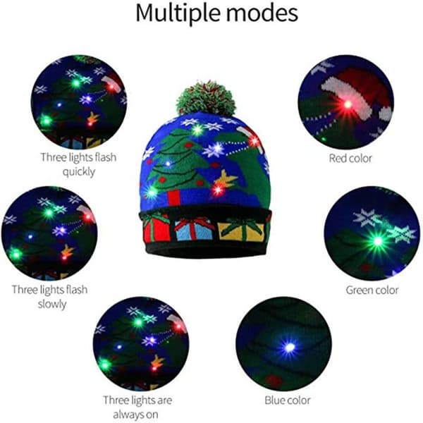 Julhattar med LED Light Up Beanie 5 5