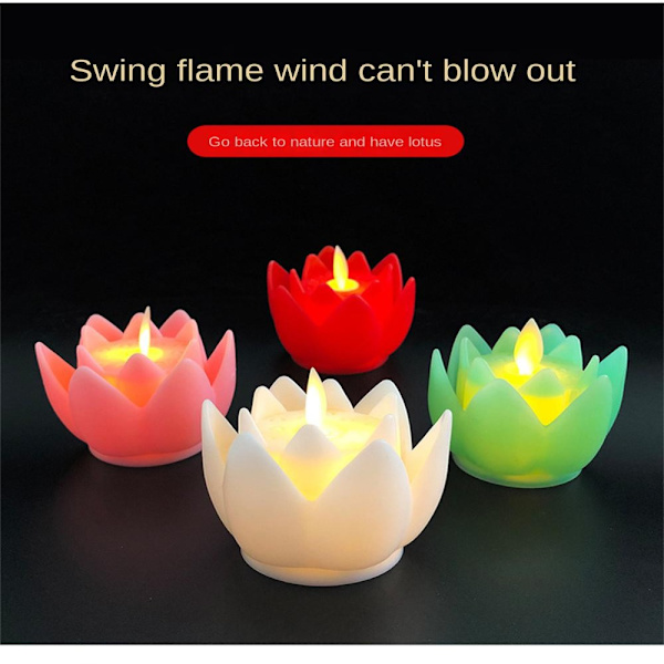 Lotus Lyselampe Ønskelampe HVID 1 LYS 1 LYS white 1 light-1 light