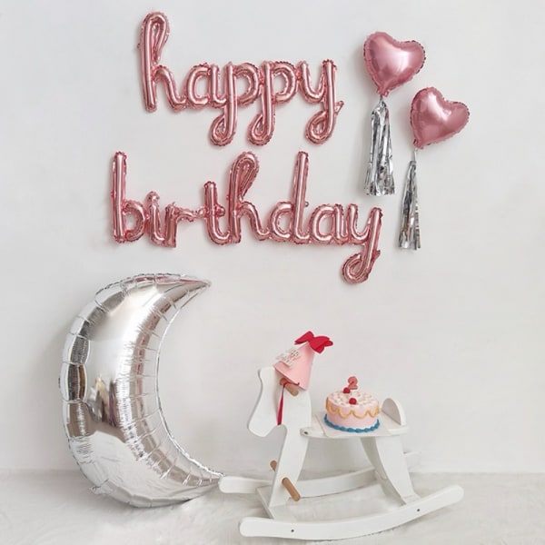 2set brevballonger Grattis på födelsedagen ROSA Pink