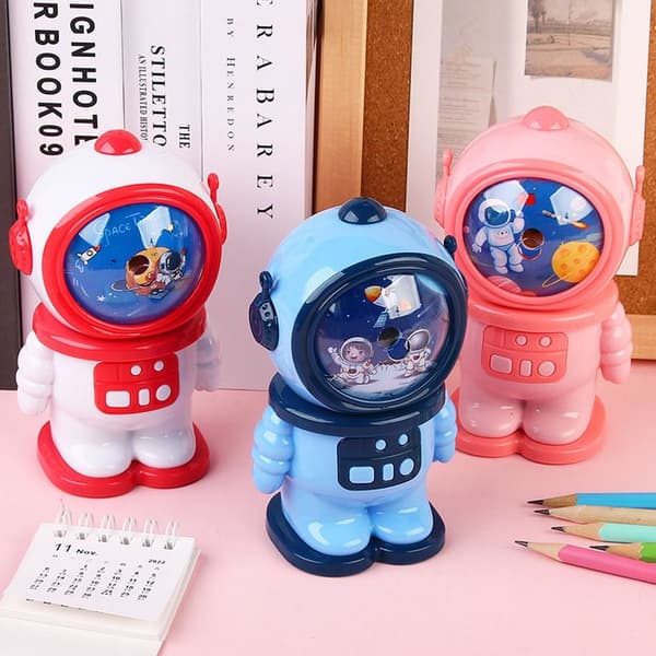 Astronaut Pencil Sharpener Third Gear Justerbar ROSA Pink