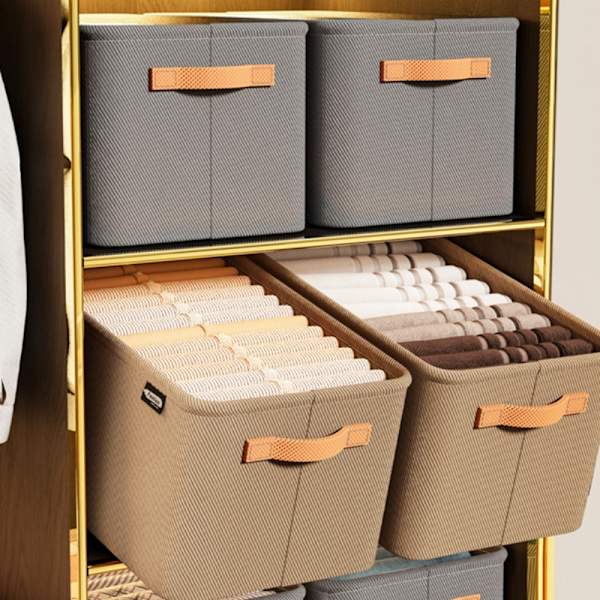 Opbevaringsboks til tøj Undertøj Opbevaringsskuffe KHAKI L L Khaki L-L
