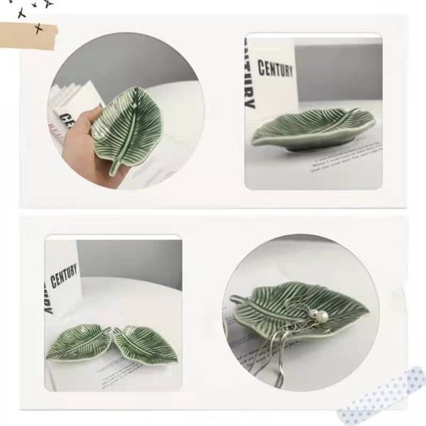 Leaf Trinket Disk Ring Diskhållare Förvaringsfack
