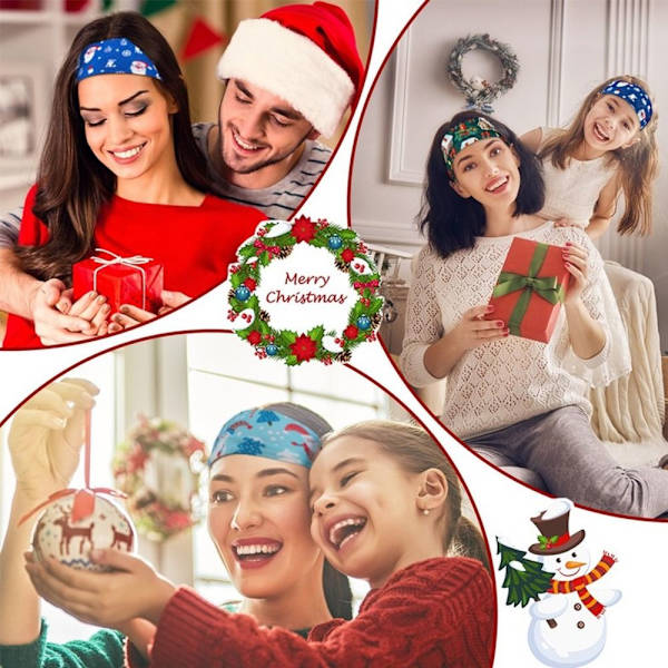 2 STK Christmas Sweat Band Yoga Hair Band 3 3 3