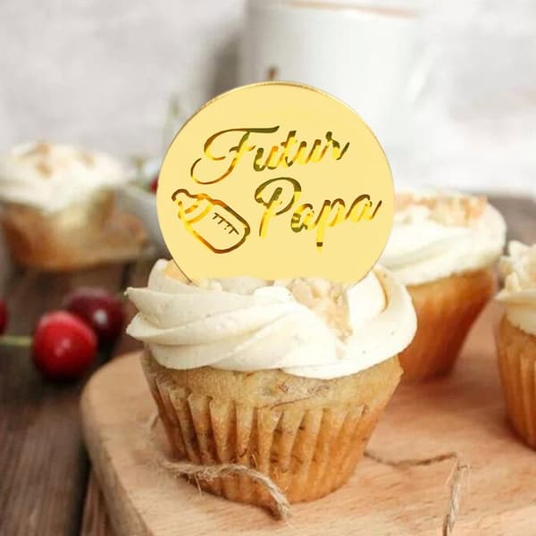 10 kpl Cake Top Flag Cupcake Topper SILVER Silver