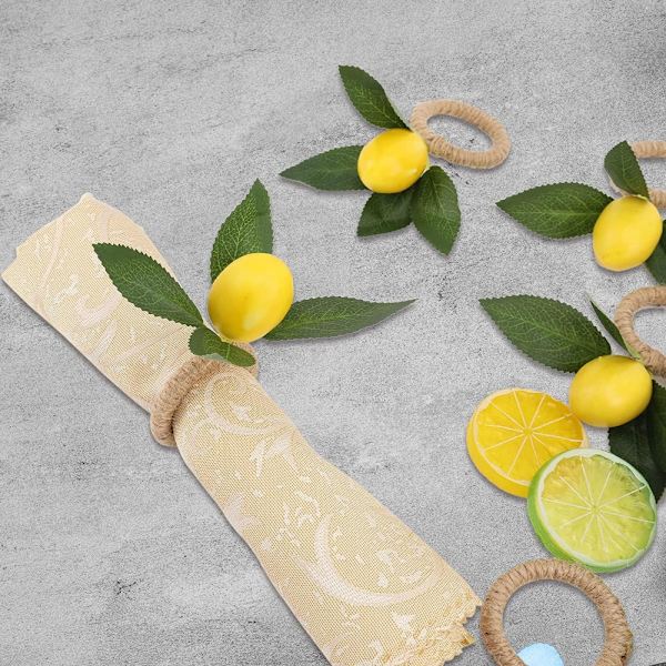 6st Växt servettring Frukt servettring citron servettring