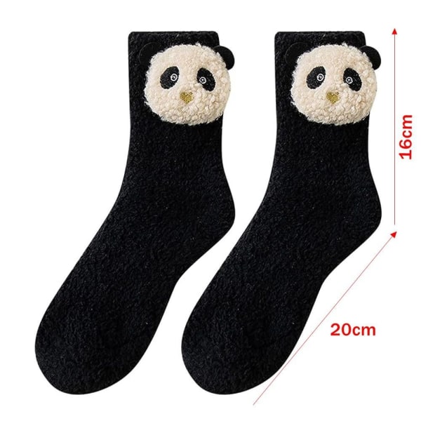 Fuzzy Animal Socks 3D Animal Cartoon Socks GRØN Green