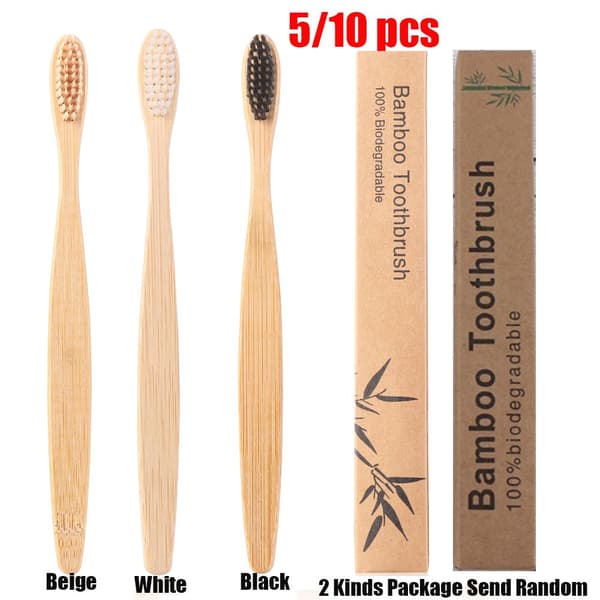 Bambuhammasharja Hammasharja BEIGE (10 kpl) Beige (10 PCS)