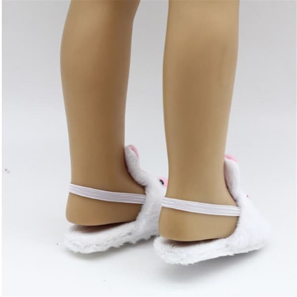 Docka Skor Tofflor White Bunny