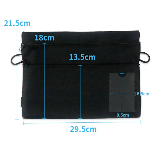 Solmio Folder Case Luokka Paperilaukut MUSTA Black