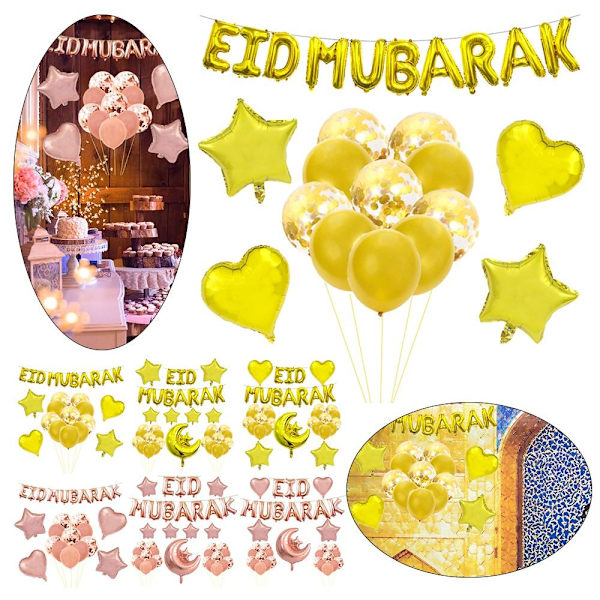 Bokstavsballonger EID MUBARAK Ballonger TYP E TYP E