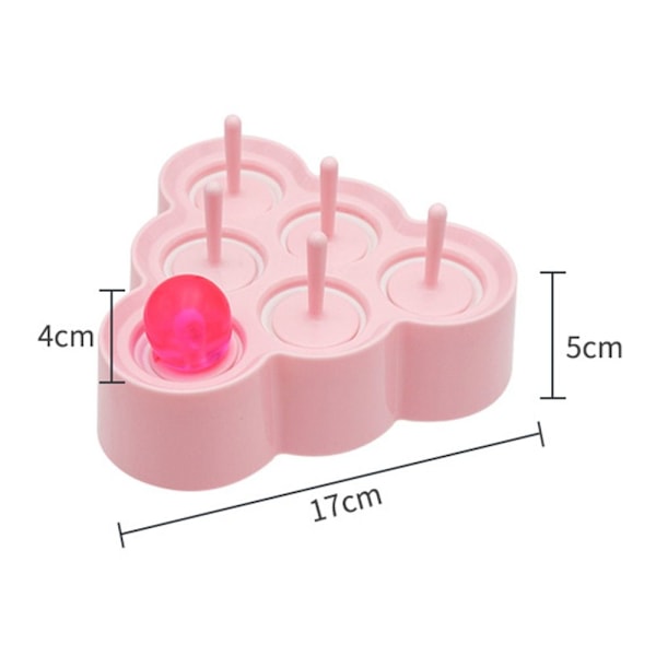 Silikone Popsicle Forme DIY Ice Pop Forme Hjemmelavet PINK Pink