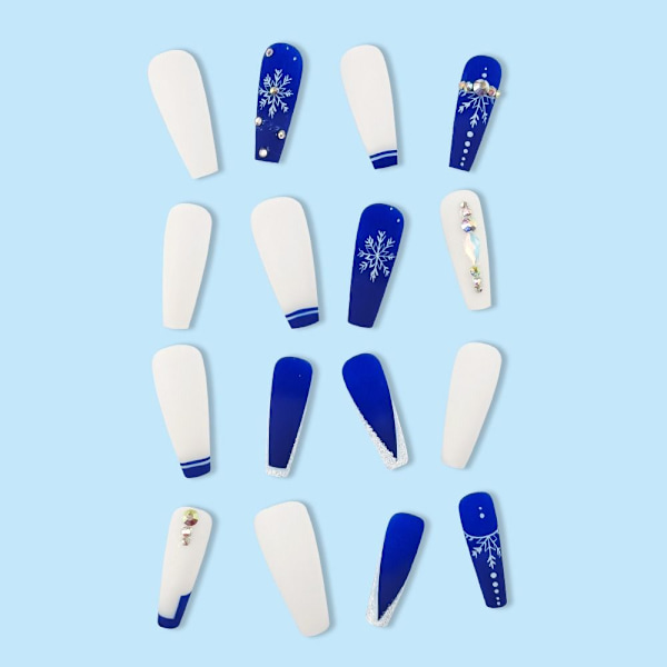 Christmas French Fake Nails Ballerina False Nail Press on Nails