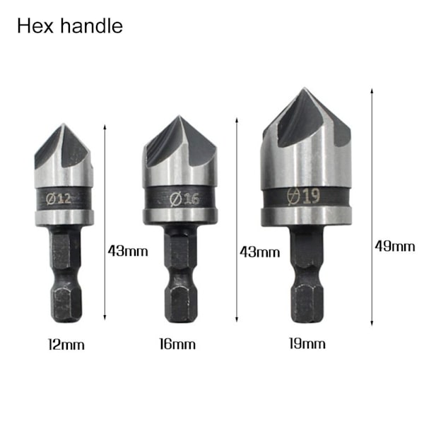 Upotusporanterä Viisteleikkuri KUOSIKOHDEN KOHTA Hex handle