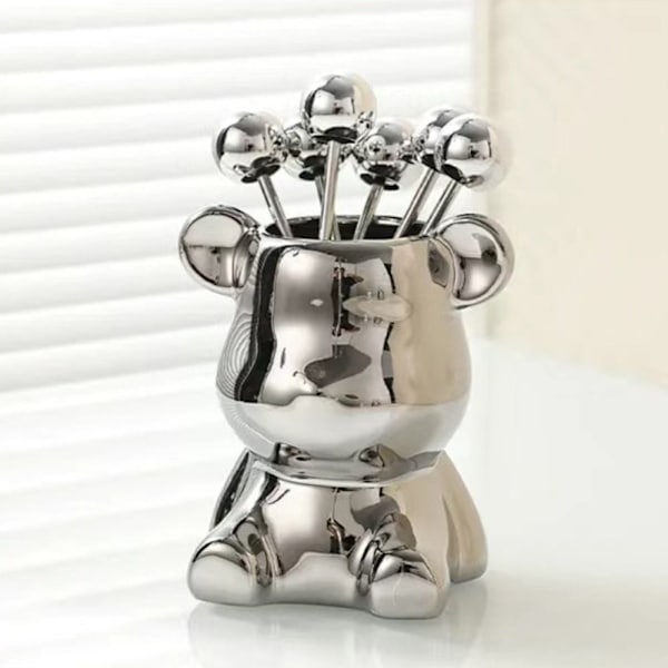 Nordic Bear Fruit Fork Set SILVER BEAR BEAR silver bear-bear