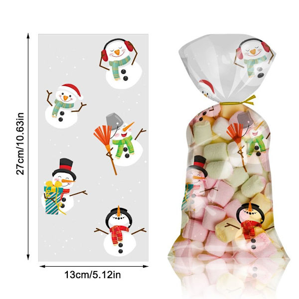 50 st julgodispåsar Xmasförpackningspåsar C C C