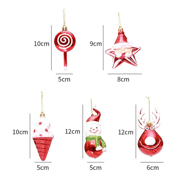 6/3 st julhänge Xmas Tree Hanging Ball 1 1 1