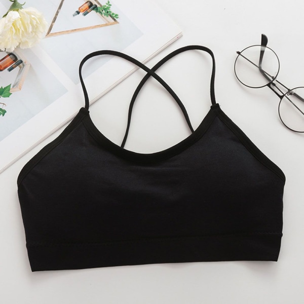 Dam Sport-BH-pad Linne SVART Black
