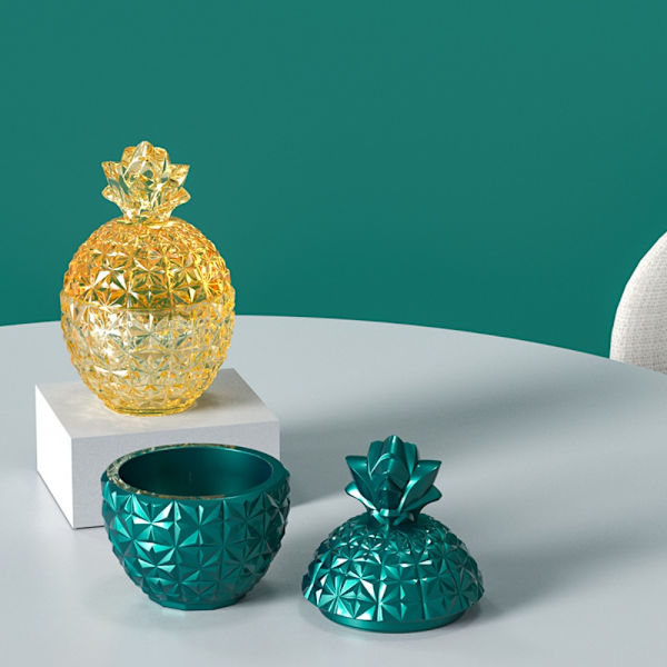 Ananas Form Opbevaringsboks Resin Form