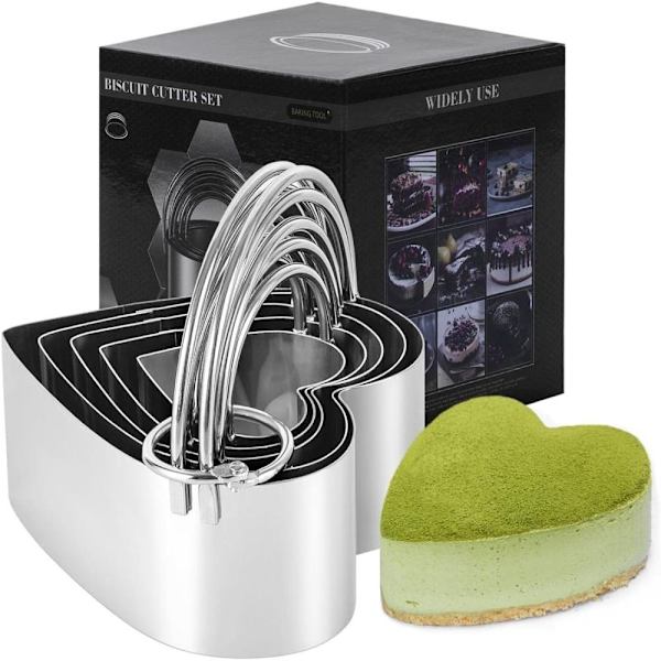 5 stk Kikseform af rustfrit stål Rustfrit stål Love Cookie