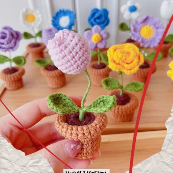Konstgjorda blommor Handstickad blomma D D D