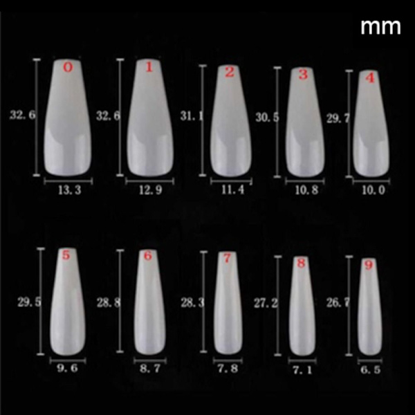Fake Nails Ballerina 2 2 2