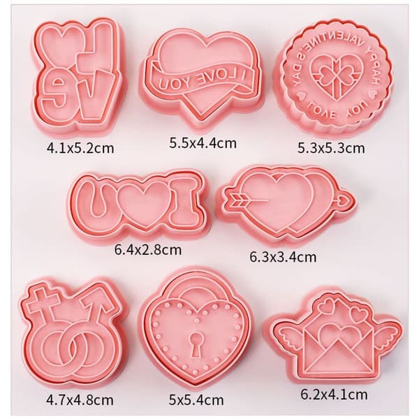 8 kpl / set Molds Ystävänpäivä molds