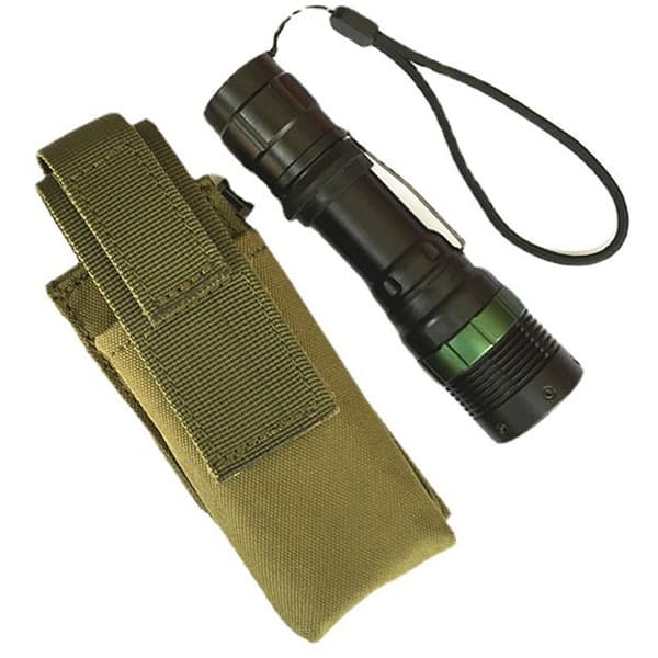 Tactical Molle -pidike, taskulamppu, nylonpussi 8 8 8