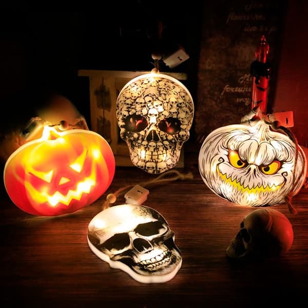 Pumpkin Light Evil LED-strenglys A A A