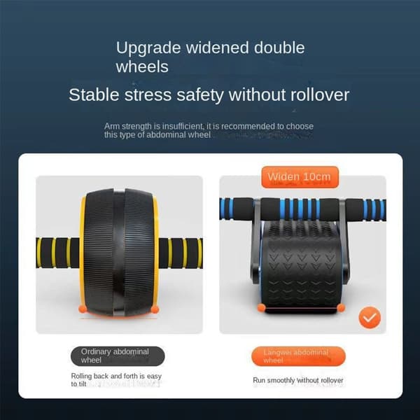 Automatisk Rebound Aabdominal Wheel Roller Wheel BLÅ blue