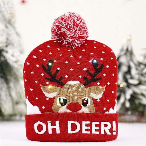 Julhattar med LED Light Up Beanie 3 3