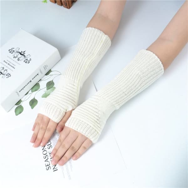 Fingerless Gloves False Sleeves KHAKI khaki