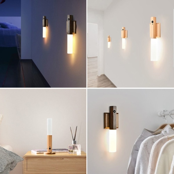 LED-yövalot Ihmiskehon tunnistava valo Tuhkapuu Tuhkapuu Ash wood