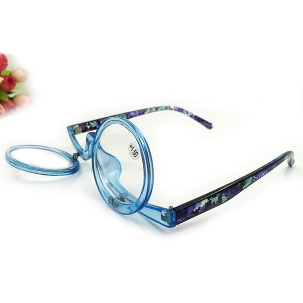 Roterande smink Läsglasögon Vikbara glasögon LILA Purple Strength 4.00-Strength 4.00