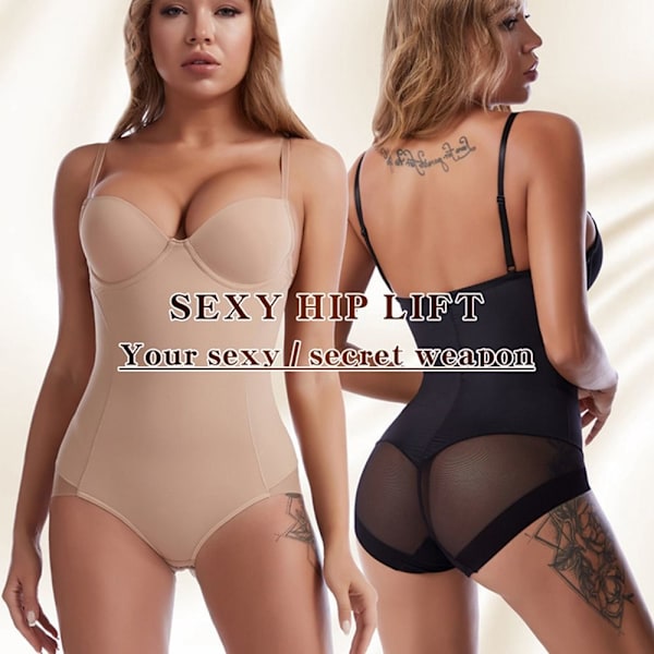 Body Shapewear Slimming Underkläder SVART L black L