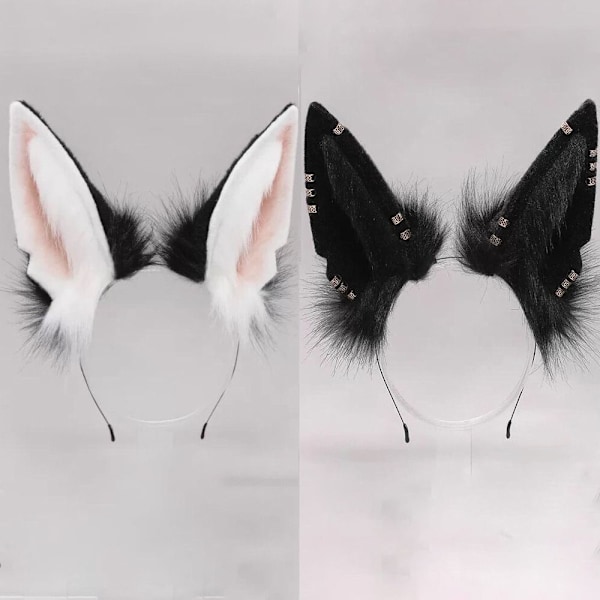 Wolf Ears Hovedbeklædning Lolita Pandebånd SORT 2 2 black 2-2