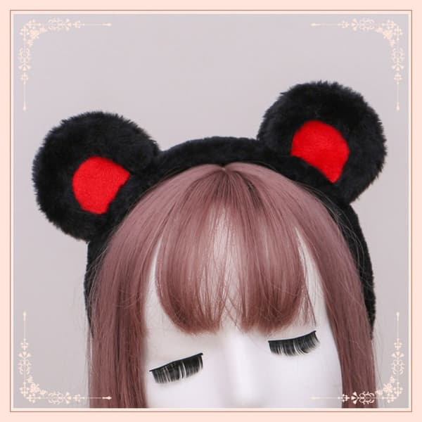 Bear Ears Hårband Söt Hårband VIT White