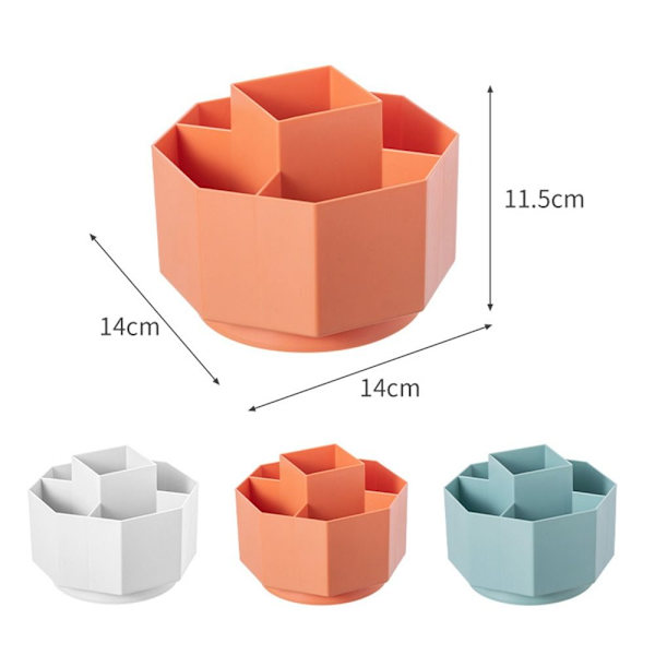 Rotary Pen Holder Stationery Organizer HVID White