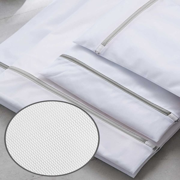 6 stk Små Fine Mesh Vaskesekker Lingeri Sekker Glidelås Vask 6pcs