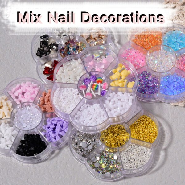 Nail Art Decorations Mix Colors 02 02