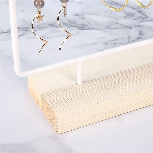 Örhänge Hängande Display Rack Smycken Organizer VIT white