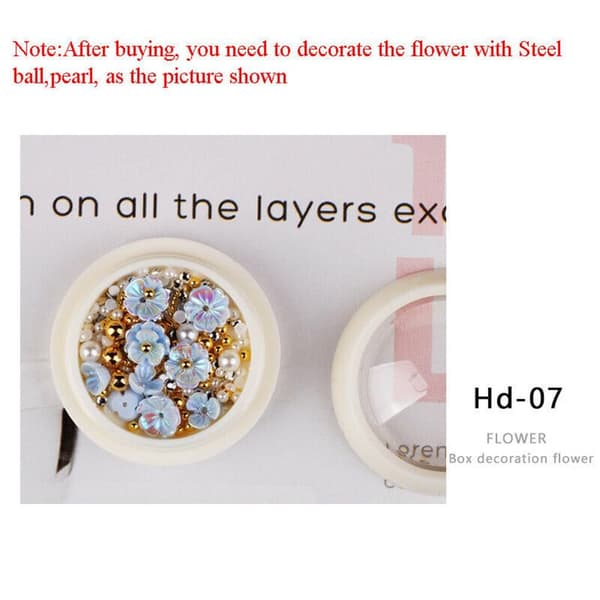 Nail Rhinestones 3D Shell Flower Glitters Flower