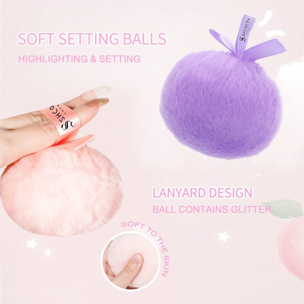 Plysch Makeup Ball Makeup Powder Puff LILA purple