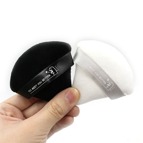 1/2 st Makeup Puffs Triangle Velvet Powder Puff 1 ST SVART 1 Pc Black