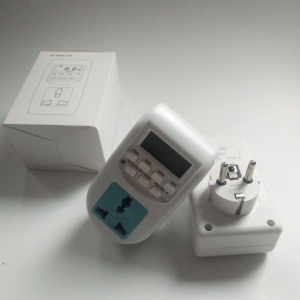 Europæisk standard timerstik Funktionel LCD digital timer