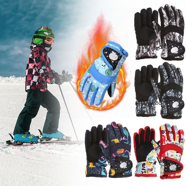 Snow Ski Handsker Snowboard Handsker BØRN TIL 4-7E E Kids for 4-7E