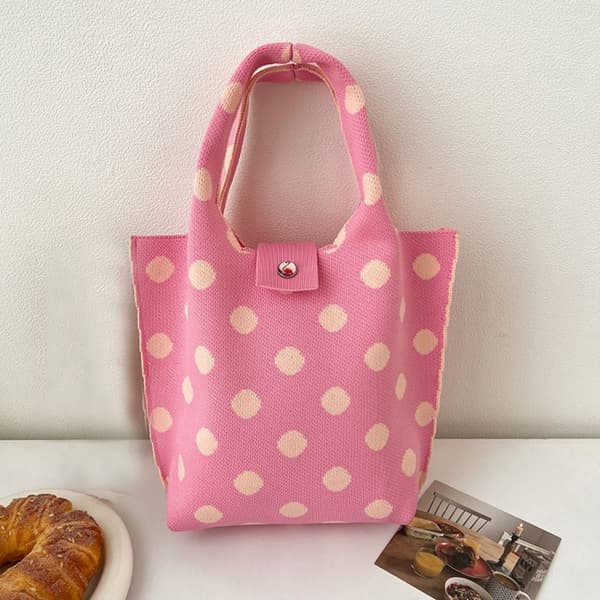 Knit Handbag Kangaskassi PINK pink