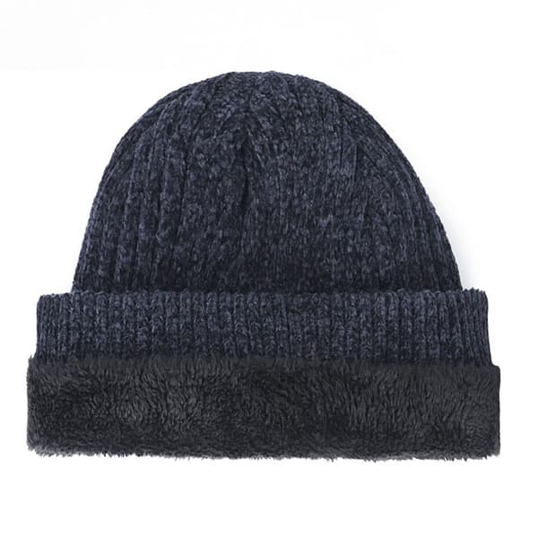 Menns vinter strikke luer Beanies Cap GRÅ grey